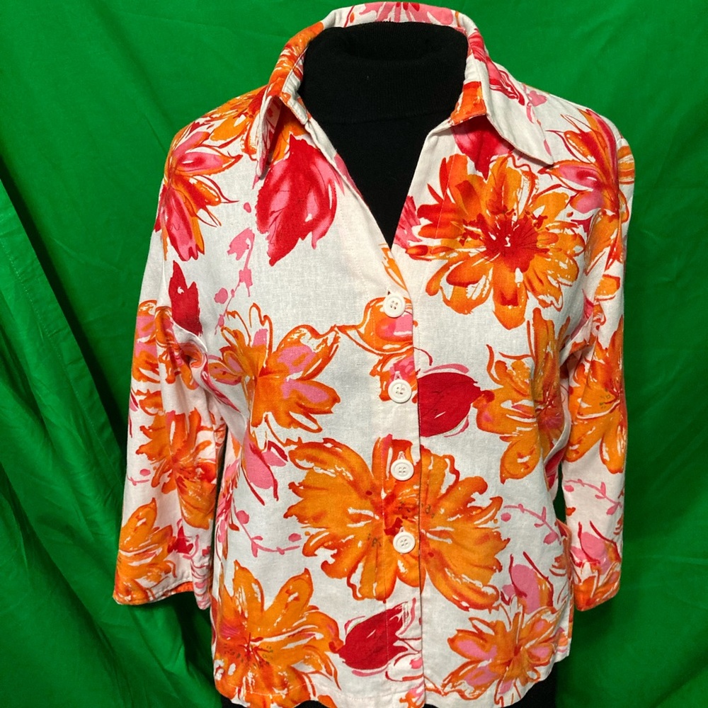 Vintage Mod Orange Flower shirt